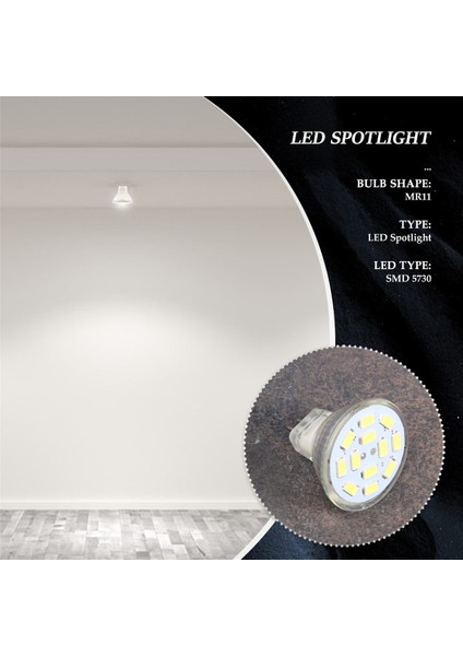 6W GU4(MR11) LED Spot Işığı MR11 12 Smd 5730 570 Lm Dc 12V, Beyaz (Yurt Dışından) fiyatları
