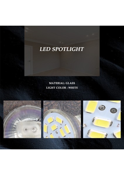 6W GU4(MR11) LED Spot Işığı MR11 12 Smd 5730 570 Lm Dc 12V, Beyaz (Yurt Dışından) indirimleri
