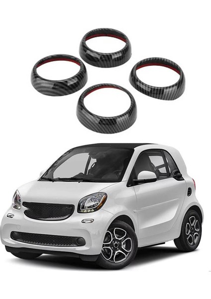 Mercedes-Benz Smart Fortwo Forfour 2015-2018 Için 4 Adet Gösterge Paneli Klima Çıkışı Dekoratif Halkası (Yurt Dışından) modelleri