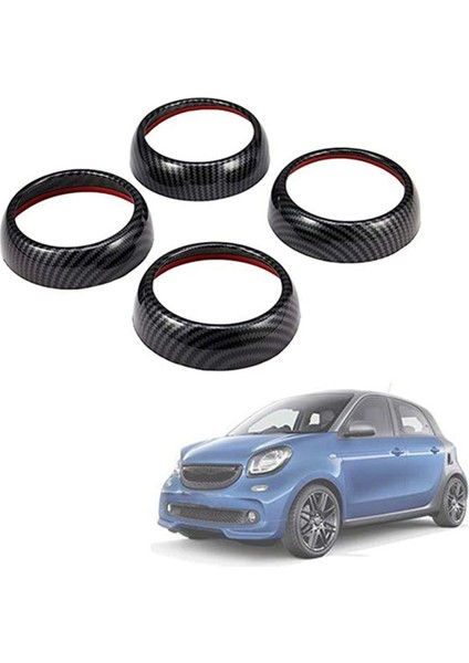 Mercedes-Benz Smart Fortwo Forfour 2015-2018 Için 4 Adet Gösterge Paneli Klima Çıkışı Dekoratif Halkası (Yurt Dışından) fırsatları
