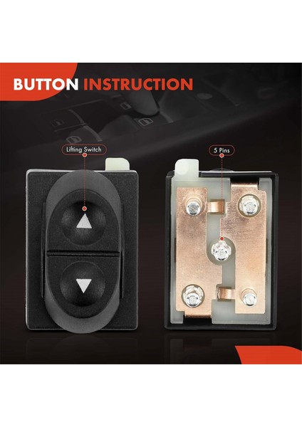 Ford Mustang Ranger Bronco F-150 F-250 F-350 E-150 E-250 E-350 Için Elektrikli Cam Anahtarı E6DZ14529C DWS131 (Yurt Dışından) fırsatları