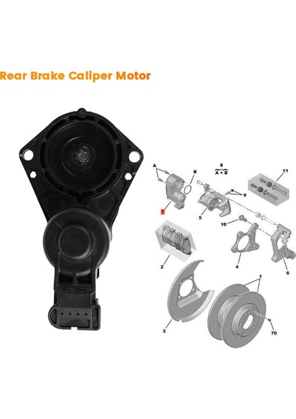 Peugeot 308, 308S, 408 Citroen C4, C6, 208, 2008 Elektrikli El Freni Için 4 Pinli Arka Fren Kaliper Motoru 1612912080 1608999280 (Yurt Dışından) fiyatları