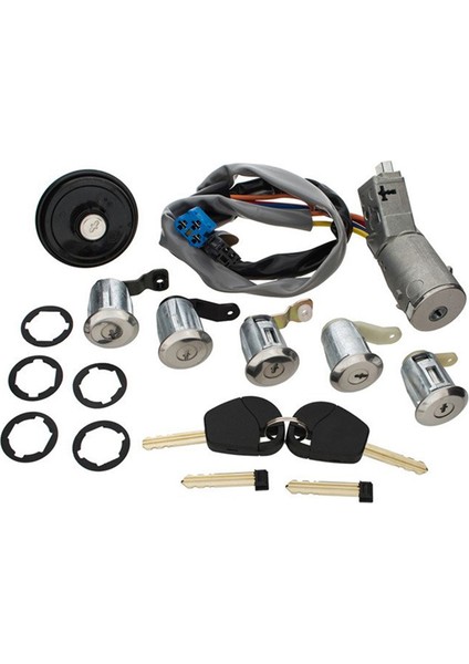 Peugeot Partner Citroen Berlingo 4162.CF 4162CF Için Kontak Kapı Kilidi Anahtarı Yakıt Deposu Kapağı Kapı Kilidi Silindir Seti (Yurt Dışından)