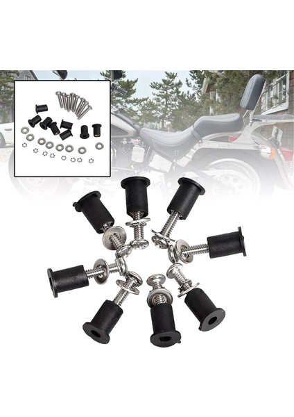 Harley Için Uygun Motosiklet Ön Far Far Lambası Kova Nacelle Kuyusu Somun Takımı (Yurt Dışından) fiyatları