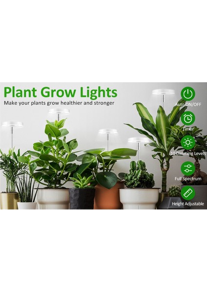 Büyüme Işığı, Iç Mekan Bitkileri Için Spectrum LED Bitki Işığı, Çiçekler ve Bonsai Bitkileri Için Yüksekliği Ayarlanabilir Büyüme Işığı (Yurt Dışından) indirimleri