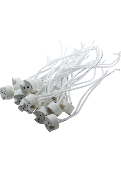 15 Adet Beyaz MR16 Gu5.3 Seramik Tabanlı Duy LED Işıklı Lamba Tutucu (Yurt Dışından)