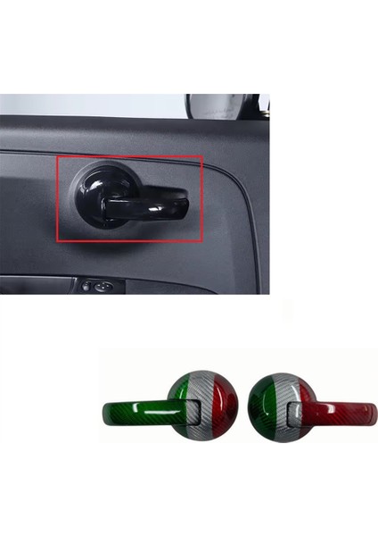 Fiat 500 2008-2023 Abarth 595 695 2012-2023 Için Gerçek Sert Karbon Fiber Araba Iç Kapı Kolu Kapağı Döşemesi (Yurt Dışından) fırsatları