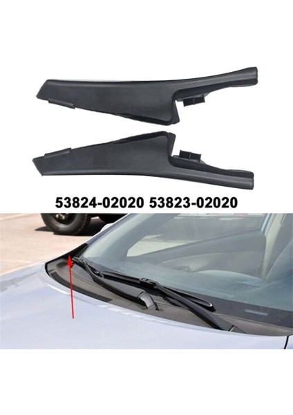 1 Çift Ön Yan Köşe Ön Cam Paneli Koruyucuları 53823-02020 53824-02020 Corolla 2007-2013 Ön Cam Kaplama Trimi Için (Yurt Dışından) fırsatları