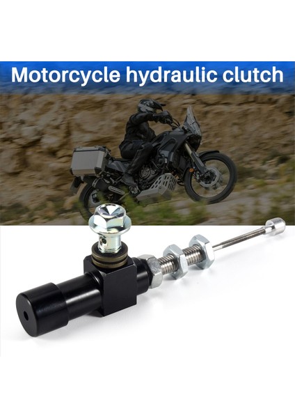 Motosiklet Hidrolik Debriyaj Ana Silindiri Çubuk Fren Pompası M10X1.25MM Alüminyum Siyah (Yurt Dışından) fırsatları
