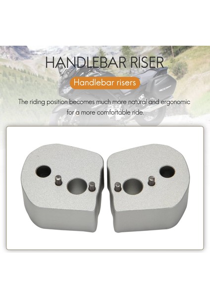 Yamaha FJR1300 Fjr 1300 2006-2019 Gümüş Motosiklet Aksesuarları Için Motosiklet Gidonu Yükseltici (Yurt Dışından) indirimleri