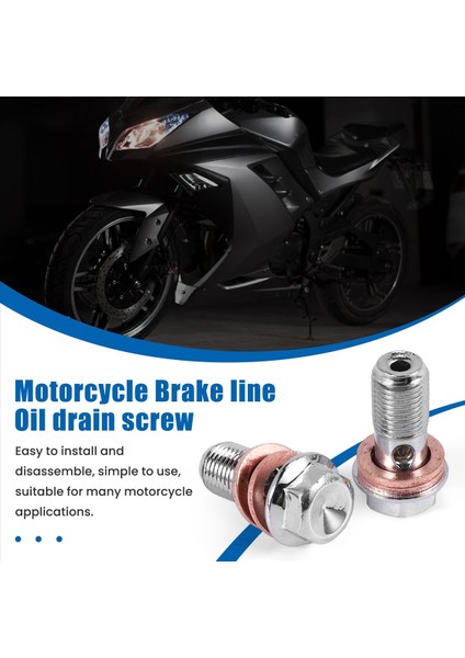 2x Motosiklet Paslanmaz Fren Banjo Cıvatası M10 x 1,0 mm Kaliper Ana Silindiri (Yurt Dışından) indirimleri