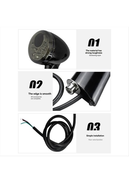 Harley B Için 2 Adet Motosiklet LED Arka Fren Dönüş Sinyal Lambası (Yurt Dışından) fiyatları