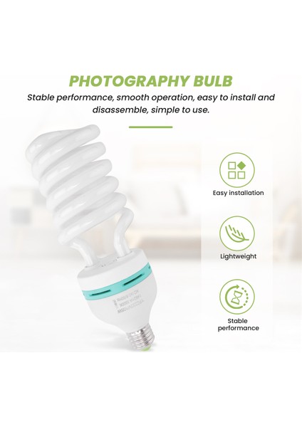 105W (525W Eşdeğeri) 5500K Fotoğrafçılık Gün Işığı E27 Uyumlu Cfl Ampul (Yurt Dışından) indirimleri