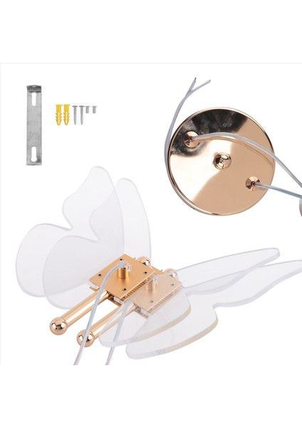 Kelebek LED Kolye Işıkları Nordic Altın Başucu Avize Aydınlatma Oturma Odası Yatak Odası Başucu Lambası B (Yurt Dışından) modelleri