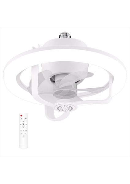 360 ° Dönen Tavan Fanı Işığı E27 Uzaktan Kumanda LED Fan Işığı ile Akıllı Fan Oturma Odası Yatak Odası Top 50W (Yurt Dışından) fiyatları