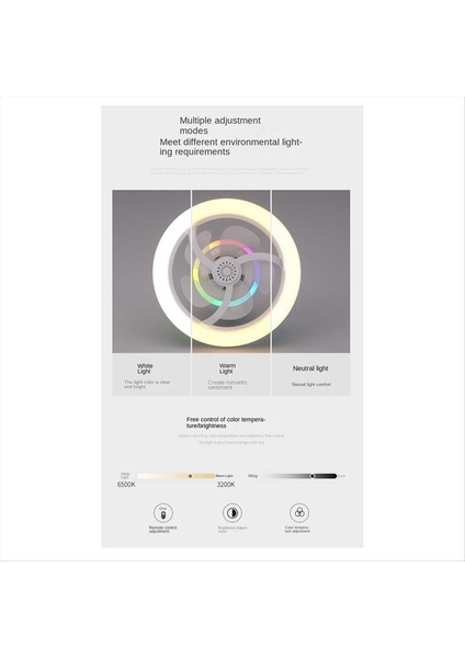 360 ° Dönen Tavan Fanı Işığı E27 Uzaktan Kumanda LED Fan Işığı ile Akıllı Fan Oturma Odası Yatak Odası Top 50W (Yurt Dışından) modelleri