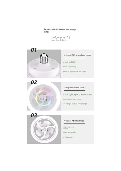 360 ° Dönen Tavan Fanı Işığı E27 Uzaktan Kumanda LED Fan Işığı ile Akıllı Fan Oturma Odası Yatak Odası Top 50W (Yurt Dışından) fırsatları