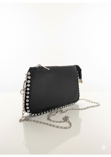 Kadın Mini Zincirli Çanta – Şık Taş Süslemeli Model modelleri