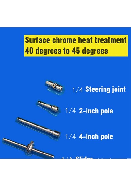 53 Parçalı Soket Kombinasyonu 1/4 Cırcır Anahtarı Tornavida Kafa Soketi Sürgülü Çubuk Evrensel (Yurt Dışından) fırsatları