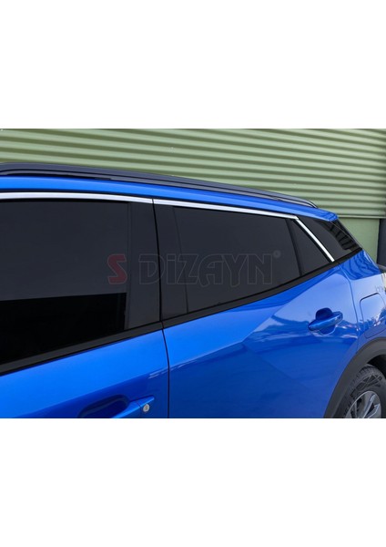 Peugeot 2008 2 Krom Cam Üst Çıtası 6 Prç 2020-2023