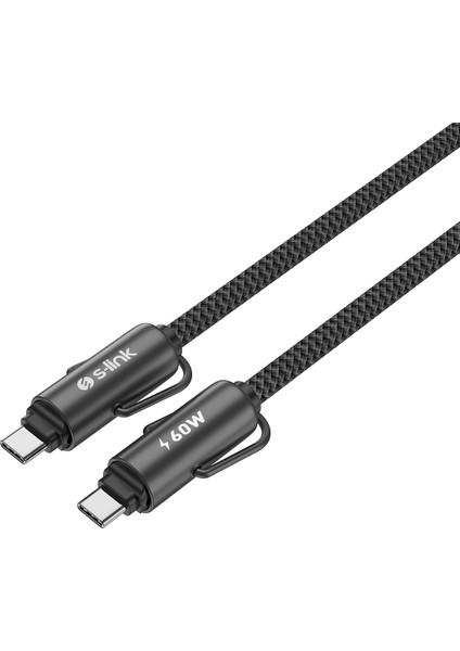 Armor Boyun Askılı Ac-01 60W 1.2m Type-C To Type-C Pd Örgülü Metal Başlıklı Siyah Hızlı Şarj fırsatları