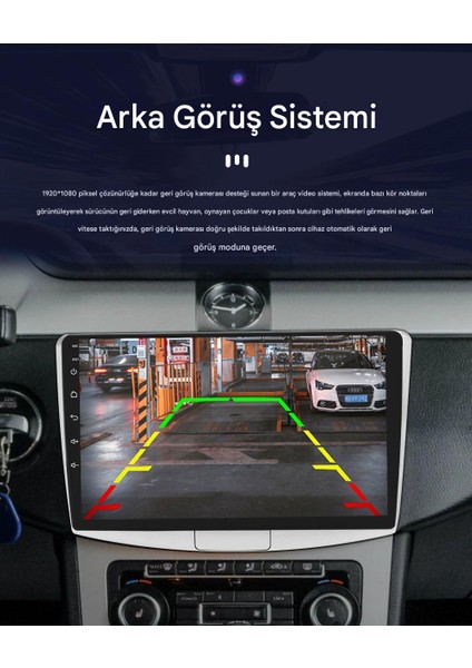 Volkswagen Passat 2005-2014 Yıl Uyumlu 10 Inç 2 GB Ram 32 GB Hafıza Multimedya Carplay Navigasyon Kamera indirimleri