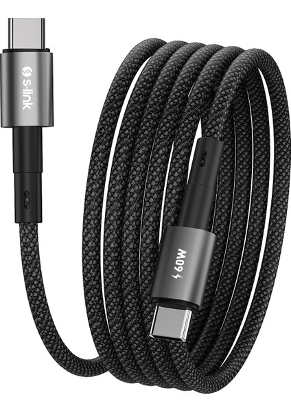 Armor Mcc-01 60W 1m Type-C To Type-C Pd Örgülü Metal Başlıklı Siyah Hızlı Şarj Kablosu fiyatları