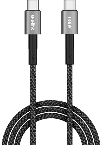 Armor Mcc-01 60W 1m Type-C To Type-C Pd Örgülü Metal Başlıklı Siyah Hızlı Şarj Kablosu indirimleri