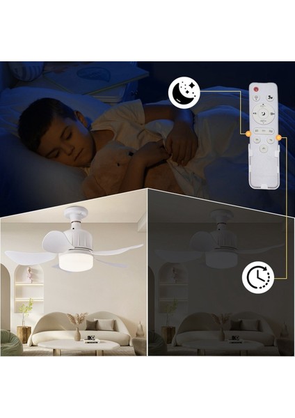 LED Tavan Fanı Işık E27, Oturma Odası, Çalışma, Ev Kullanımı Için Uygun, 85-265V Için Uzaklıktaki Uzaktan Kumandalı (Yurt Dışından) fiyatları