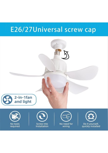 LED Tavan Fanı Işık E27, Oturma Odası, Çalışma, Ev Kullanımı Için Uygun, 85-265V Için Uzaklıktaki Uzaktan Kumandalı (Yurt Dışından) modelleri