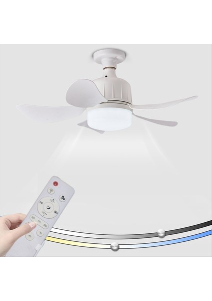 LED Tavan Fanı Işık E27, Oturma Odası, Çalışma, Ev Kullanımı Için Uygun, 85-265V Için Uzaklıktaki Uzaktan Kumandalı (Yurt Dışından) fırsatları