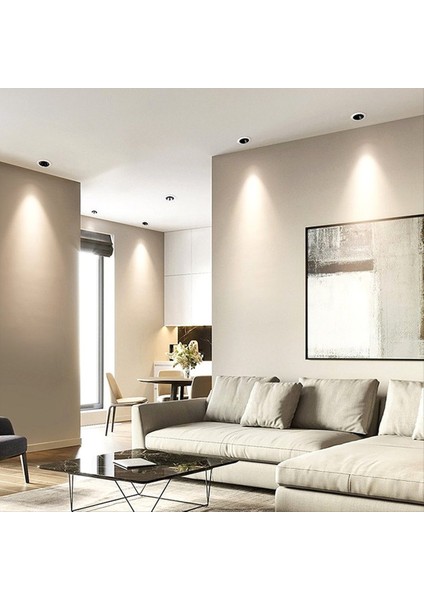 12W Dar Kenar Spot Işık Derin Kupa Anti-Parlama Gömülü Duvar Yıkama Lambası Ev Aydınlatma Oturma Odası Tavan-Çarpma (Abd), B (Yurt Dışından) indirimleri