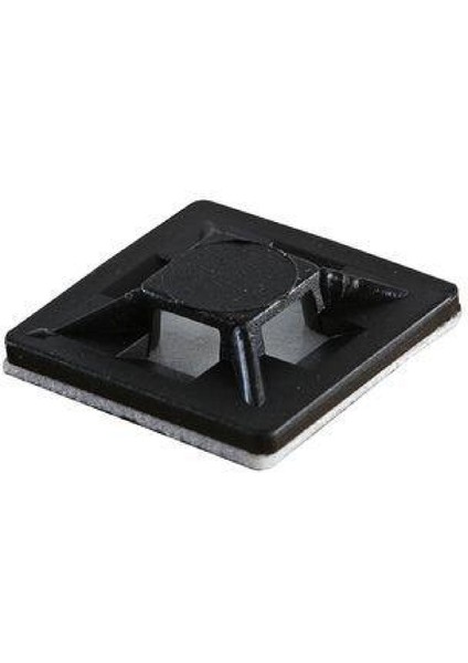 HW-4AB ,28X28X4MM 100-ADET Siyah Yapışkanlı Kroşe