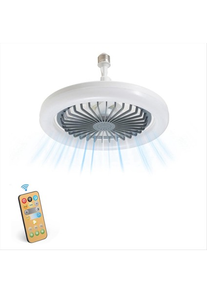 Geliştirilmiş ve Ayarlanabilir Için Işık Soketinde Uzaktan 10 Inç, Vidalı Tavan Fanlı Çok Yönlü Işık Soketi Fanı (Yurt Dışından)