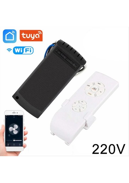Tuya Wifi Akıllı Tavan Fanı Uzaktan Kontrol Kiti Uygulama Kontrolü Akıllı Ev Alexa Google Home Için Ayarlanmış Rüzgar Hızı, 220V (Yurt Dışından) fırsatları