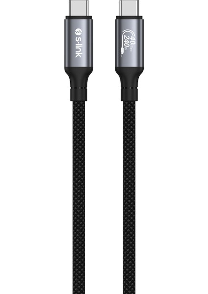 Armor Dcc-01 240W 1.2m Type-C To Type-C Örgülü Metal Başlıklı 8k 60HZ Siyah Data ve Hızlı Şar