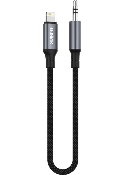 Armor Ml-01 1.2m Lightning To M Aux Örgülü Metal Başlıklı Siyah Ses Kablosu modelleri
