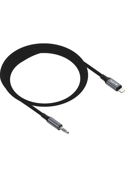 Armor Ml-01 1.2m Lightning To M Aux Örgülü Metal Başlıklı Siyah Ses Kablosu fırsatları