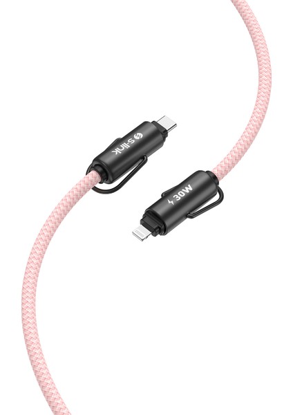 Armor Boyun Askılı Al-01 30W 1.2m Type-C To Lightning Pd Örgülü Metal Başlıklı Pembe Hızlı Şa fiyatları