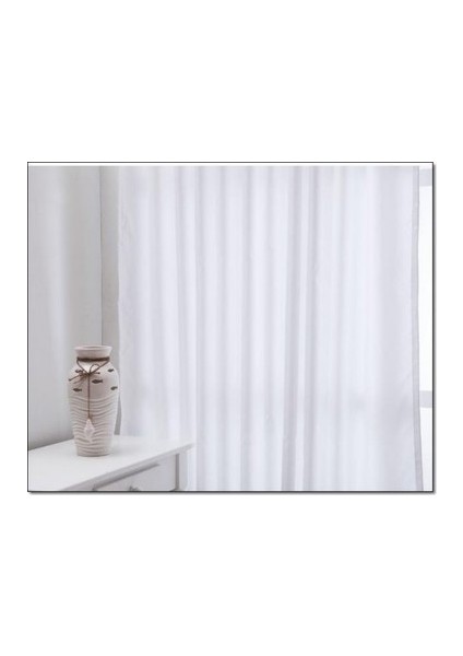 Saten Güneşlik Perde Beyaz - Krem fiyatları