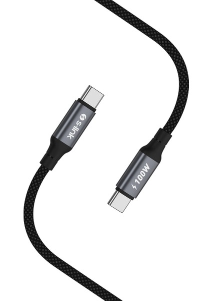 Armor CC-0100 100W 1.2m Type-C To Type-C Pd Örgülü Metal Başlıklı Siyah Hızlı Şarj Kablosu indirimleri