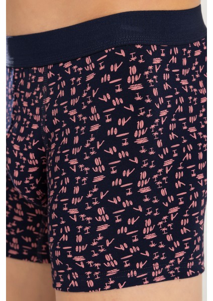 Erkek Desenli Likralı Pamuklu Desenli Boxer 1424 Turuncu fırsatları