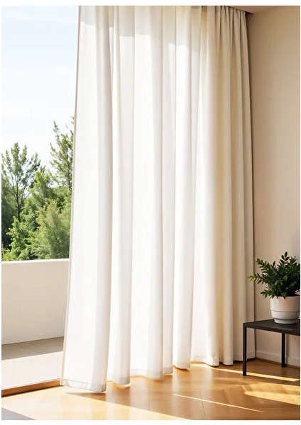 Saten Güneşlik Perde Beyaz - Krem modelleri