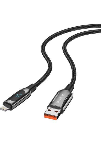 Armor LED UL-012 12W 1m USB To Lightning Pd Örgülü LED Başlıklı Siyah Hızlı Şarj Kablosu modelleri