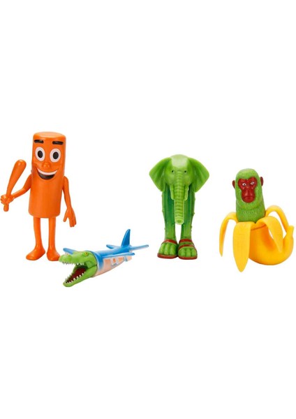 Brainrot Tung Tung Tung Sahur 4’lü Figür Paketi - Maymun - Chimpanzini Bananini’li Paket