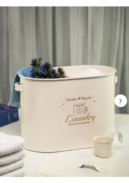 Bölmeli Metal Kapaklı Ölçekli Deterjanlık, Toz ve Banyo Şişesi