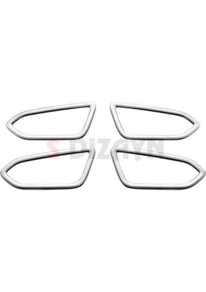 Renault Clio 5 Krom İç Kapı Kolu Çerçevesi 4 Prç. 2019 Üzeri (Mat Krom)