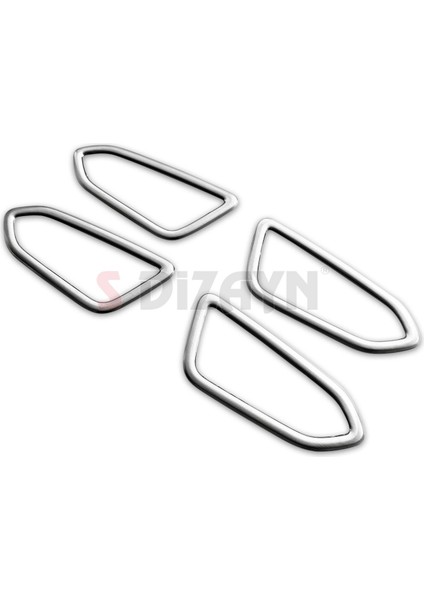 Renault Clio 5 Krom İç Kapı Kolu Çerçevesi 4 Prç. 2019 Üzeri (Mat Krom) modelleri