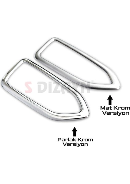 Renault Clio 5 Krom İç Kapı Kolu Çerçevesi 4 Prç. 2019 Üzeri (Mat Krom) indirimleri