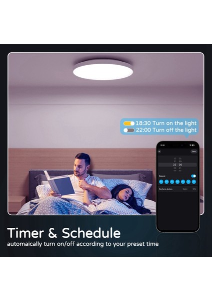 Akıllı Tavan Lambası Wifi Bluetooth Uzaktan Kumanda Rgbcw Karartma Renk Tavan Lambası Basit Üç Geçirmez Tavan Lambası (Ab) (Yurt Dışından) fırsatları